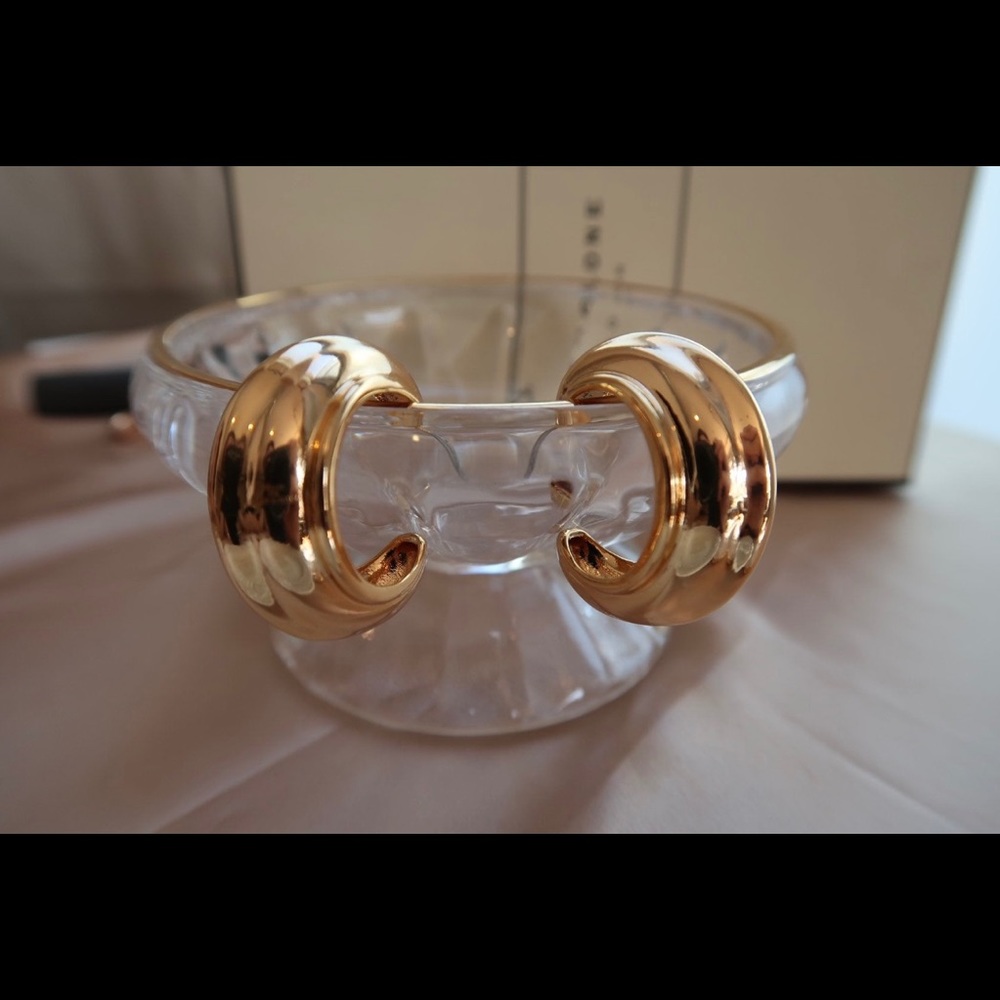 Gold hoop earrings & ring bundle 2